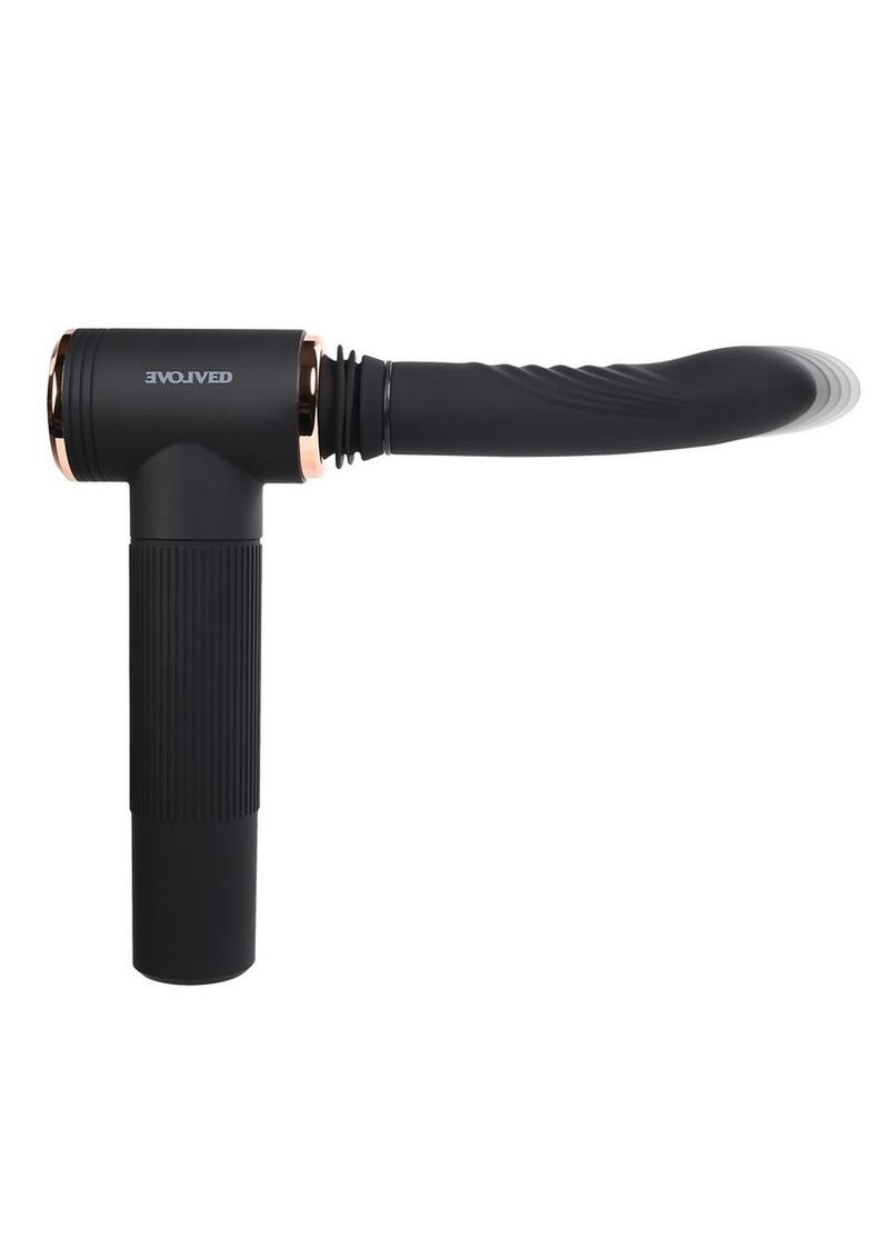 Vibrador de empuje de silicona recargable Too Hot to Handle con ventosa