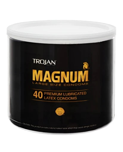 Trojan Magnum 40 Premium Lubricated Latex Condoms Large Size Condoms