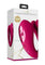 Vive Yoko Rechargeable Silicone Tripe Motor Dual Prongs with Clitoral Pulse Wave Vibrator - Pink