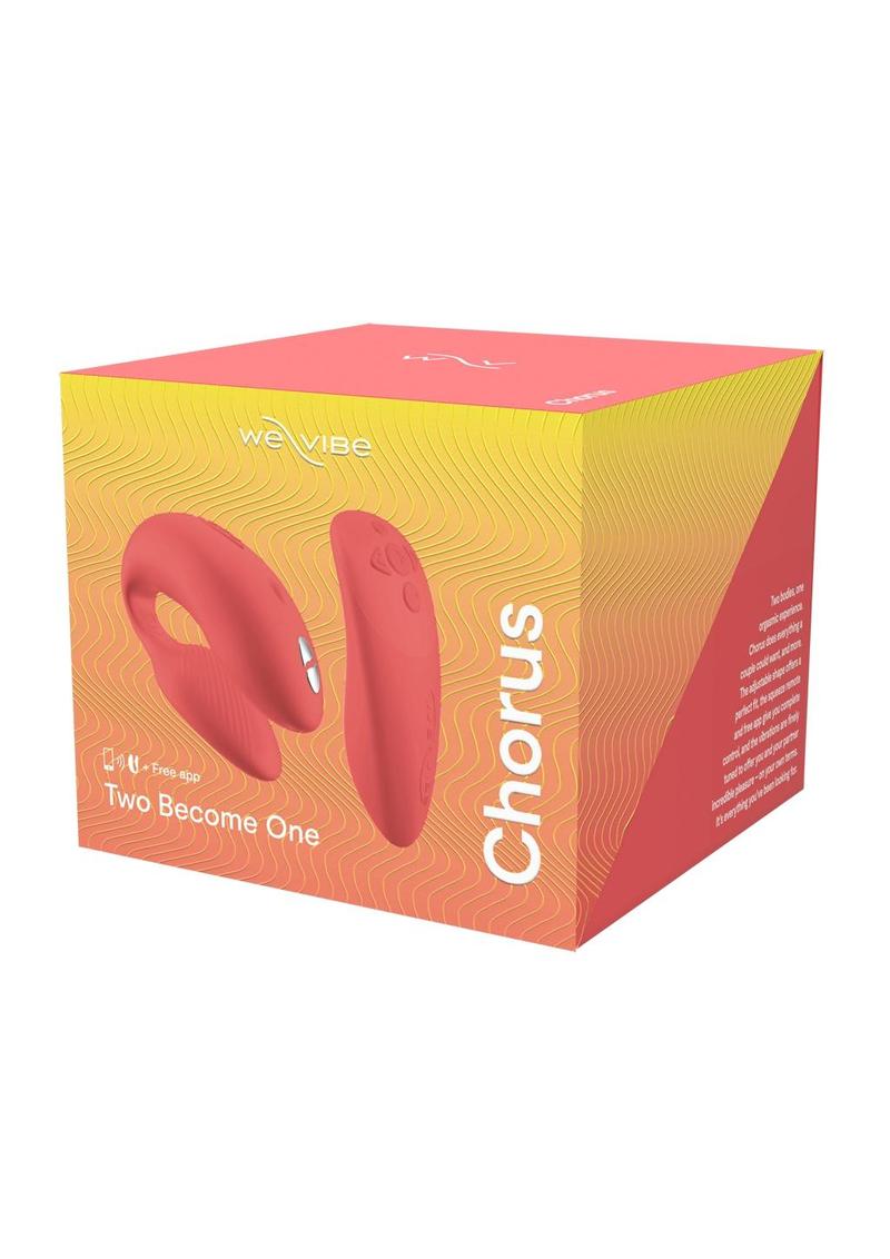 We-Vibe Chorus Rechargeable Couples Vibrator with Squeeze Control - Crave - Coral/Orange