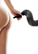 Juego de juguetes WhipSmart Foxtail Furry de 16 pulgadas con tapón anal de silicona