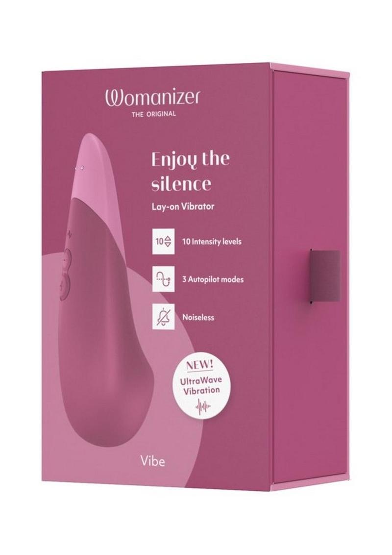 Womanizer Vibe Rechargeable Silicone Clitoral Vibrator - Dusky - Pink