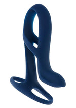 Zero Tolerance Big Time Rechargeable Silicone Vibrating Penis Extension - Blue