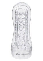 Zero Tolerance Casual Encounter Beaded Pussy Stroker with Vibrating C-Ring - Clear