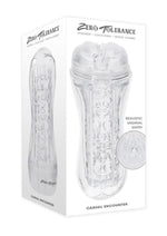 Zero Tolerance Casual Encounter Beaded Pussy Stroker with Vibrating C-Ring - Clear