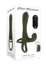 Zero Tolerance Strap Tap and Go Rechargeable Silicone Strapless Strap-On - Green