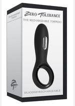 Zero Tolerance The Rechargeable Silicone Torpedo Vibrating Cock Ring - Black