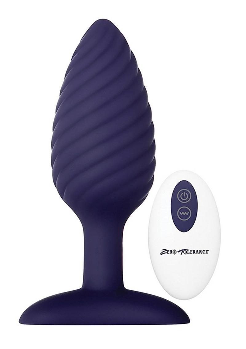 Tapón anal vibrador de silicona recargable Wicked Twister de Zero Tolerance